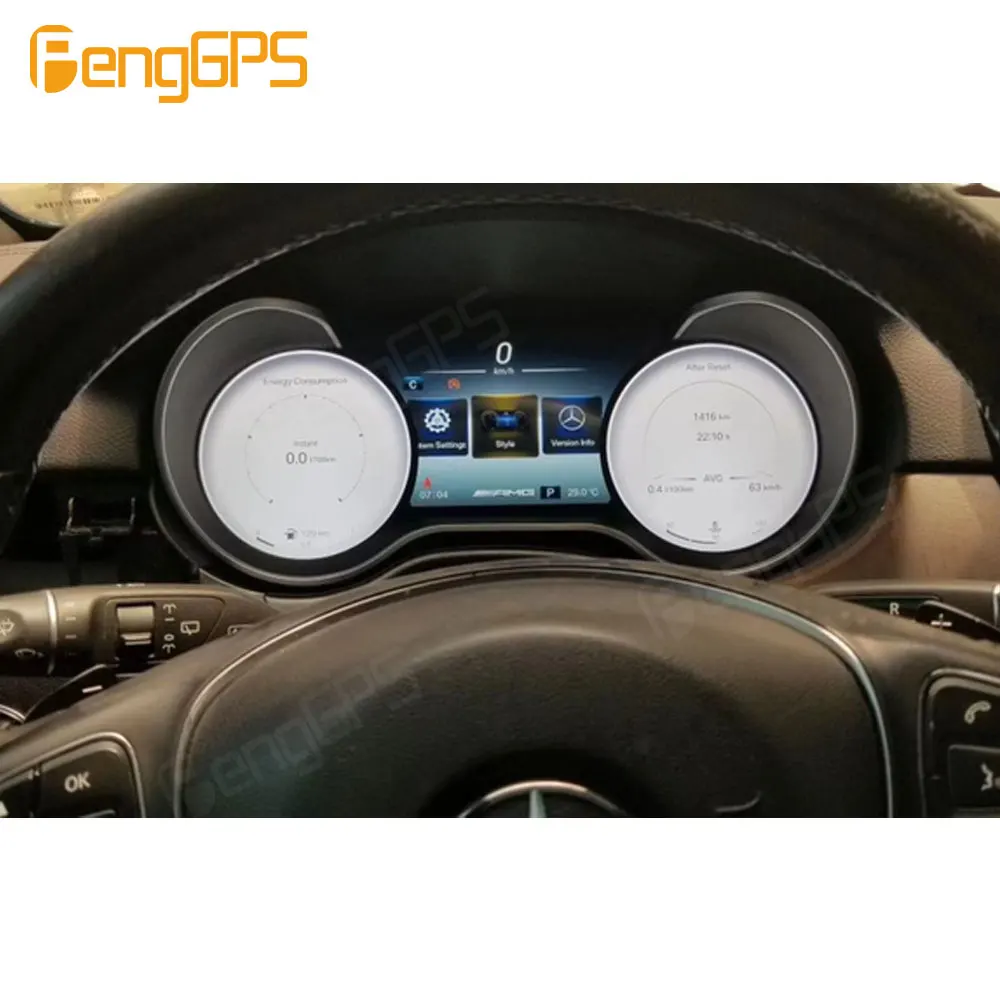 Автомобильный цифровой кластер с ЖК-дисплеем для Mercedes-Benz ML GL R G GLS, виртуальный измеритель скорости кабины, приборной панели автомобиля, приборной панели
