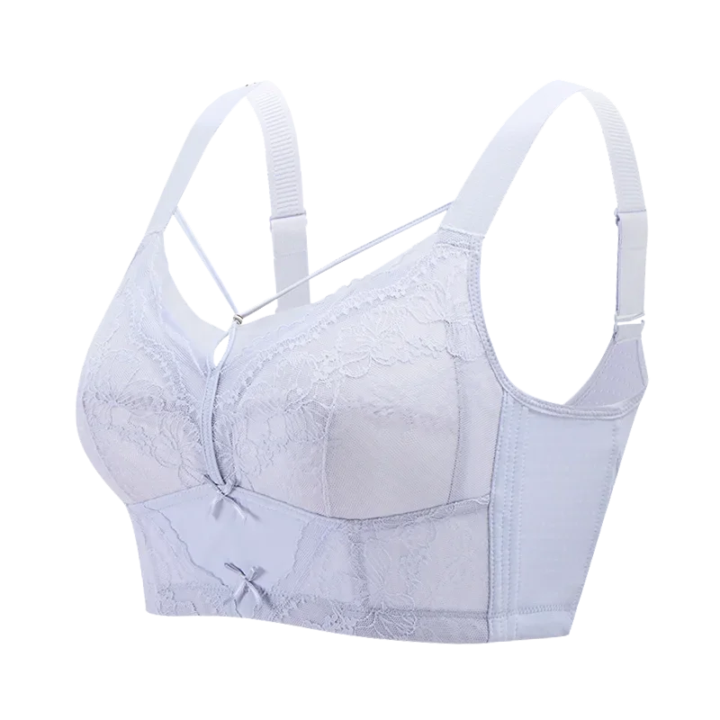 Фото Push up Underwear Women's Big Chest and Small Bra Ultra-Thin Wireless Adjustable Correction Large Size Push up Full Coverage Bra №5