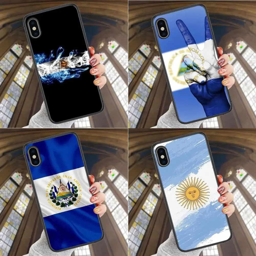 Черный бампер с флагом Никарагуа, красивая задняя часть для OnePlus 5T 6T 7 7T 8 8T 9 Nord CE N100 N10 Pro 5G Nokia C01 X20 Plus Fashional