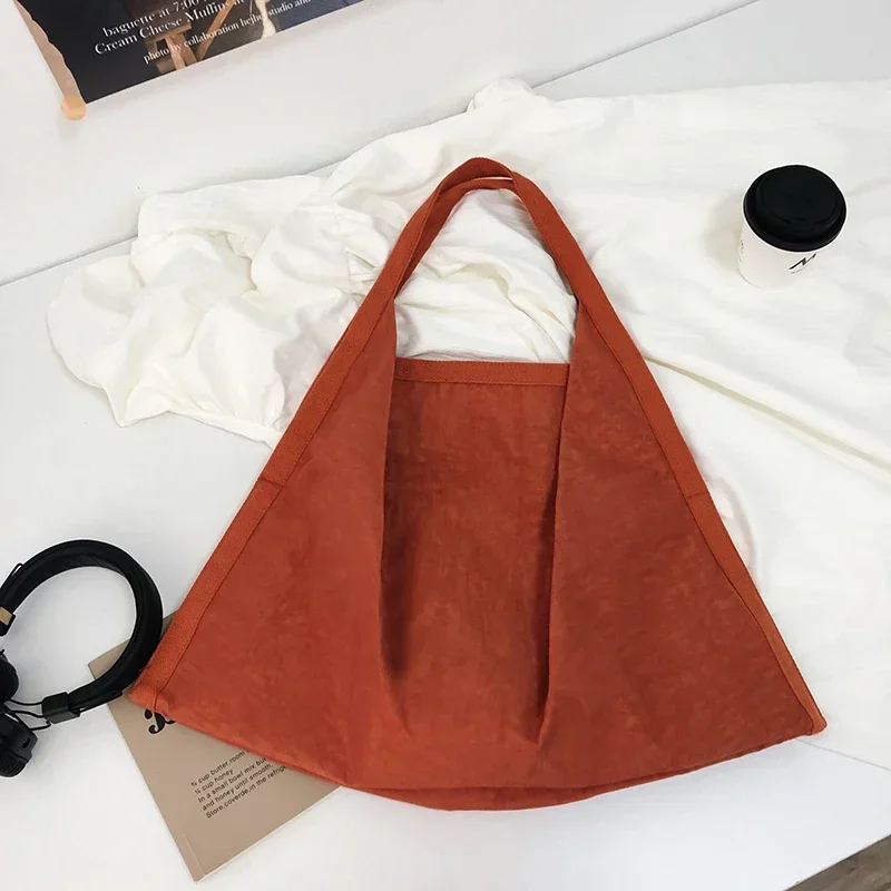 Nylon Hasp Sewing Tote Bags Commuting Thread Casual 2025 High Quality Women's Bags Solid Color Large Capacity Women's Handbags