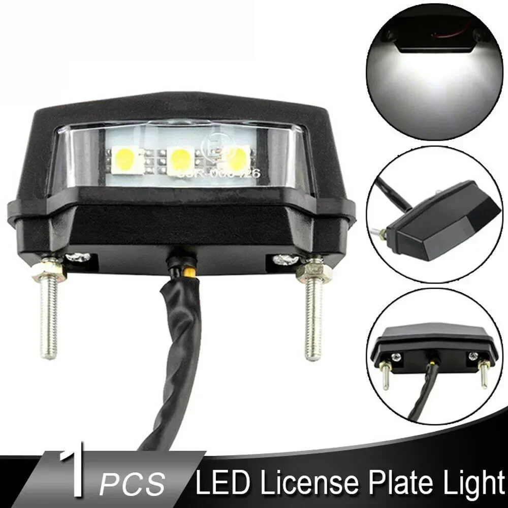 z numerem motocykla samochodowego oświetlenie tablicy rejestracyjnej 12V LED uniwersalny Auto ogon przednia śruba śrubowa żarówki lampy źródło światła
