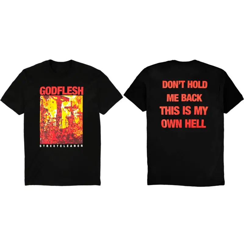 Двусторонняя хлопковая черная футболка Godflesh Streetcleaner S 234XL AG1