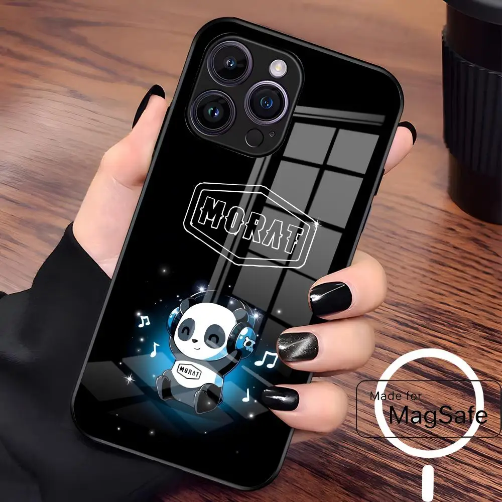 Фото Чехол для телефона M-Morat Band для Iphone 17 Air 16 15 14 Plus 13 12 Mini 11 Pro Max Стеклянный магнитный чехол №4