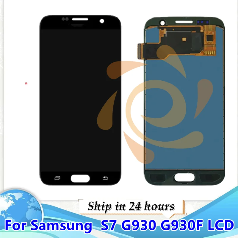 Протестированный 5,1-дюймовый AMOLED для Samsung S7 G930 G930F ЖК-дисплей с цифровым преобразователем сенсорного экрана в сборе с заменой ожоговой тени