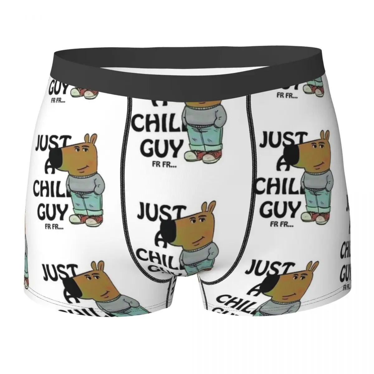 Нижнее белье I'm Just A Chill Guy Meme, шорты-боксеры с забавным принтом, популярные мужские трусы, эластичные шорты, трусы, подарок на день рождения