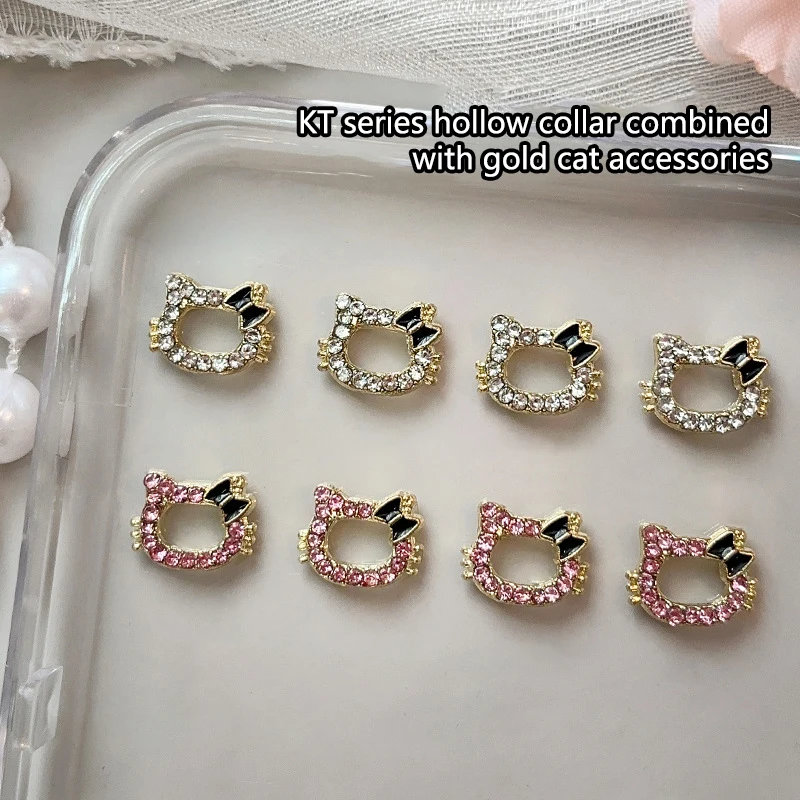 Фото 5 шт., милые украшения для ногтей Sanrio Hello Kitty с бриллиантами, стереоскопические украшения для ногтей «сделай сам», энтузиасты и маникюра №4