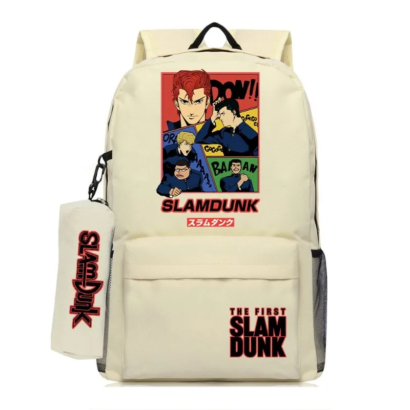Фото Новый персонализированный модный рюкзак Slam Dunk, школьный рюкзак с анимационным рисунком, школьный рюкзак в подарок №4