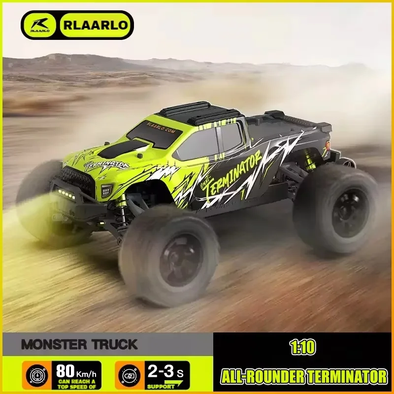 Радиоуправляемые автомобили RLAARLO RZ001 Monster Truck Всемогущий терминатор 4WD 1:10 Бесщеточный электрический внедорожный радиоуправляемый модель игрушечного автомобиля Рождественский подарок