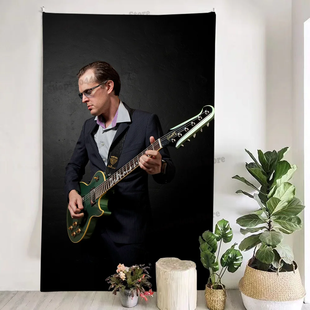 Фото Гитарист Joe Bonamassa Гобелен с принтом Гобелен Украшение холст Путешествия Используется для рекламы Креативный подарок на день рождения №4