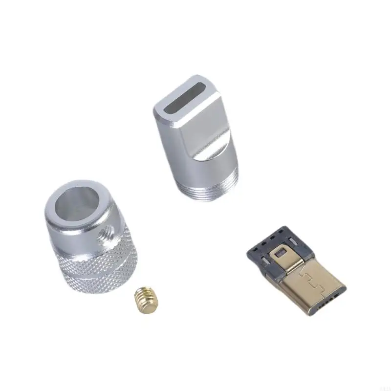 Фото F92A USB 5PIN мужской паяющий разъем замена адаптера алюминиевого сплава раковина №2