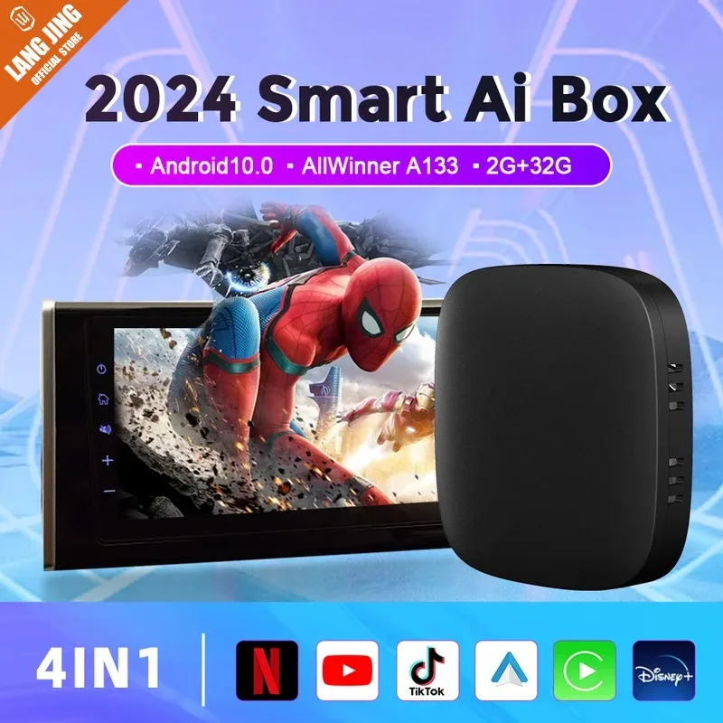 2024 Carplay AI BOX беспроводной Android Авто Carplay TV Box Автомобильная интеллектуальная система 10 2 ГБ + 32 ГБ для Mazda Volvo Benz Toyota Kia Ford