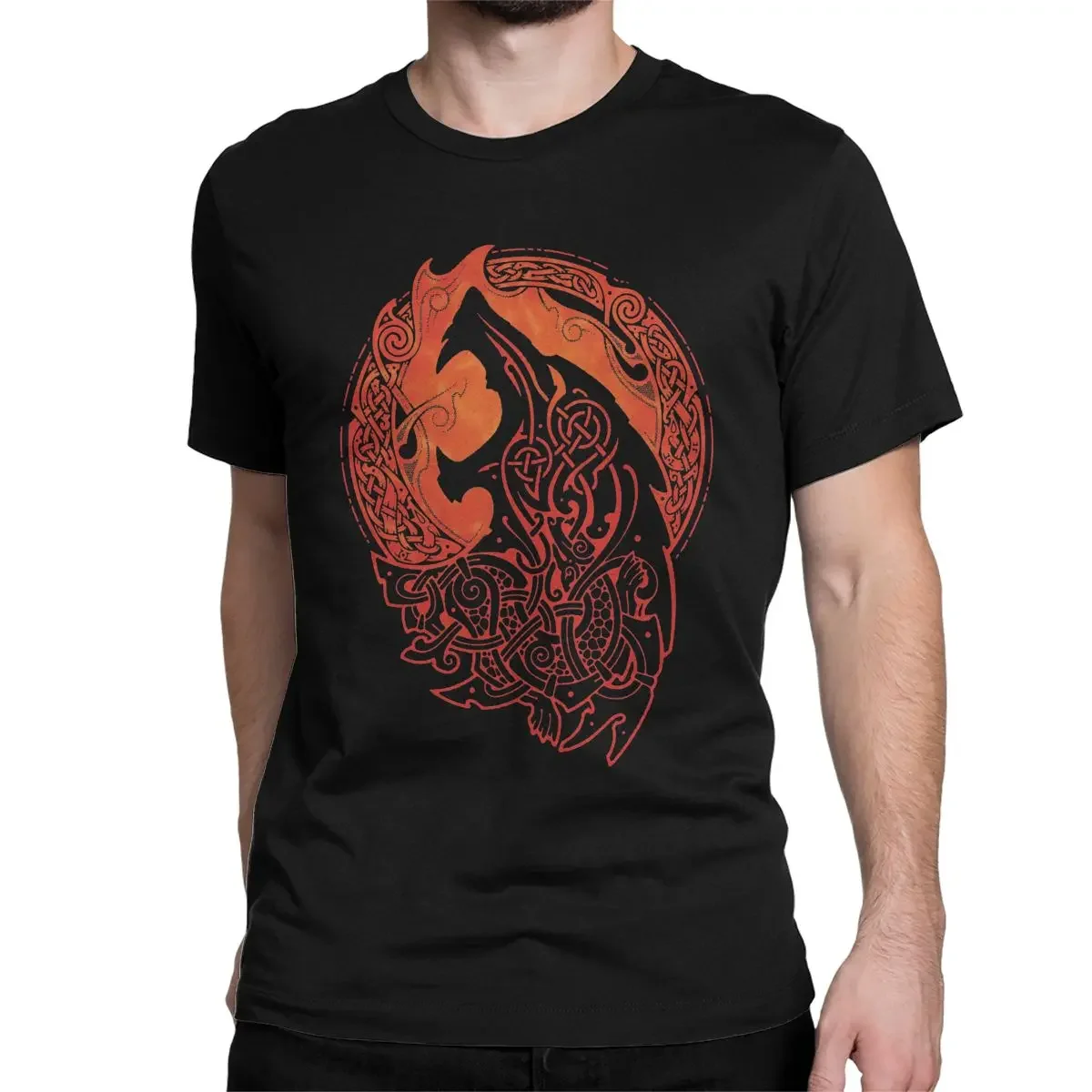 Футболка с коротким рукавом, размеры 4XL, 5XL, Valhalla, Odin, Fenrir Loki, мужские смешные футболки из 100% хлопка с круглым воротником в стиле Харадзюку