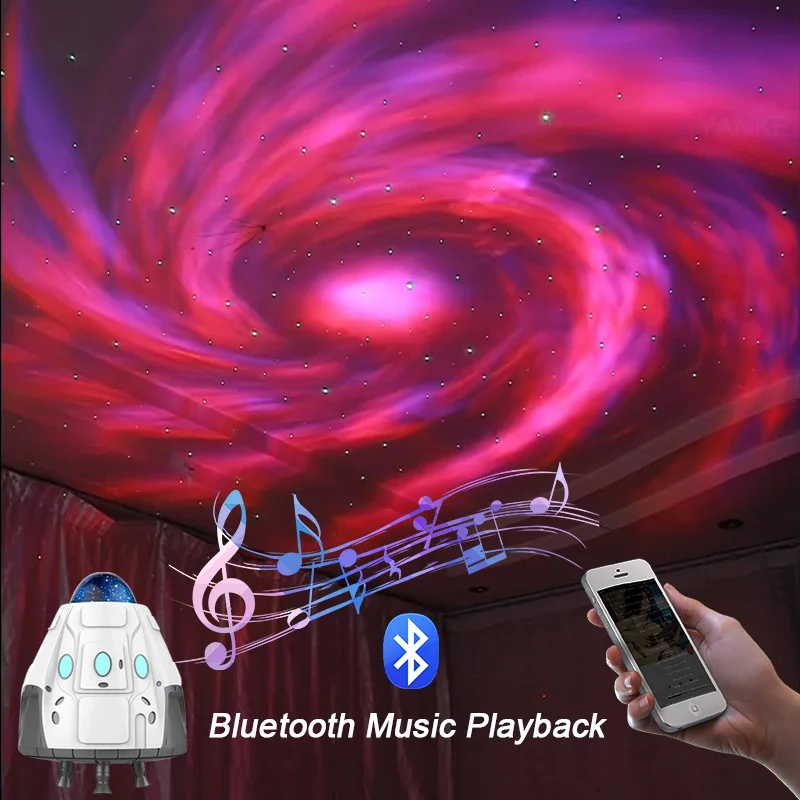 Фото Проектор Galaxy Star TONGDAYTECH, круглый ночник с Bluetooth, музыкальная функция, сертифицированный ROHS №4