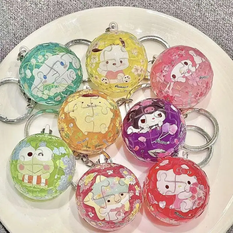 Cinnamoroll Kuromi Pompompurin Hello Kitty почтовый мой Мелодия Sanrio цветы и все 24 штуки прозрачная фотография