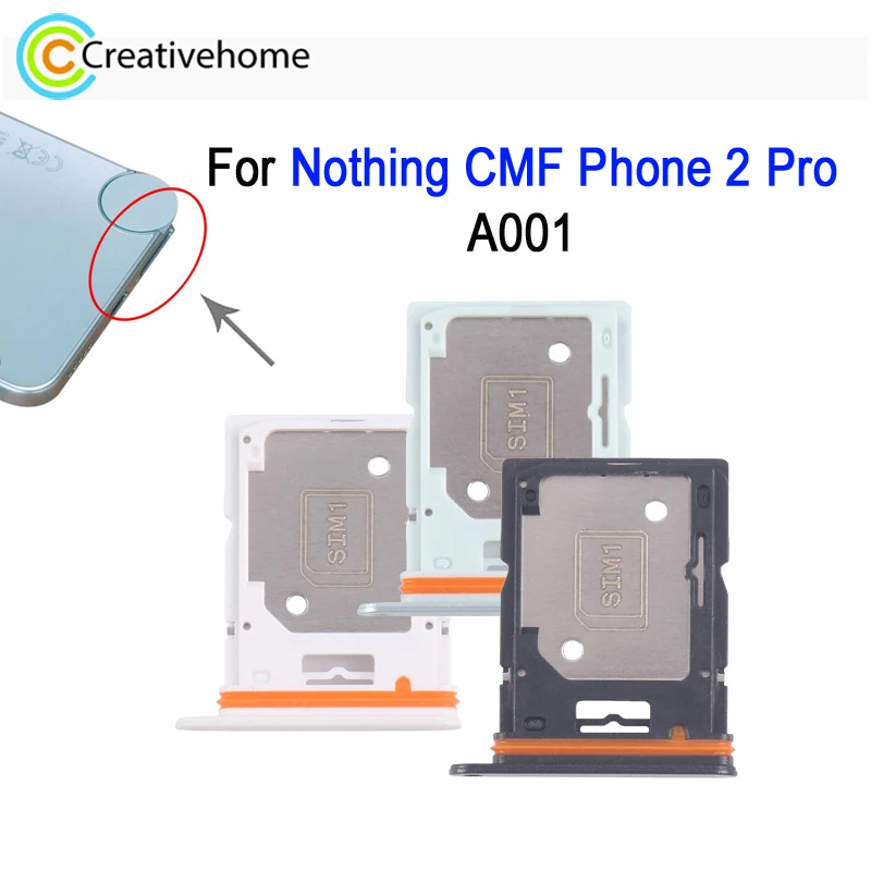 Лоток для двух SIM-карт Nothing CMF Phone 2 Pro A001, SIM1 и SIM2/Micro SD, запасная часть лотка для карт