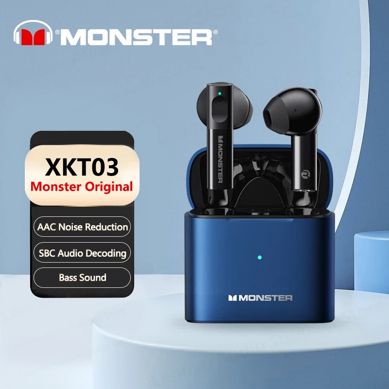 Выбор Monster XKT03 TWS Беспроводные Bluetooth 5.2 Наушники HIFI Спортивные наушники с шумоподавлением Длительный срок службы Новые
