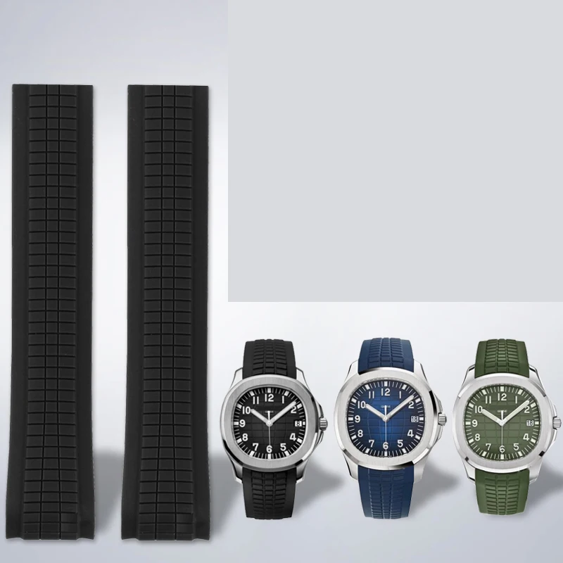Цветной силиконовый резиновый ремешок ONECMN для наручных часов Patek, ремешок для наручных часов Aquanaut Philips series 5164a 5167a, пряжка-бабочка (art.: 3920c9f6d690f) - 3920c9f6d690f