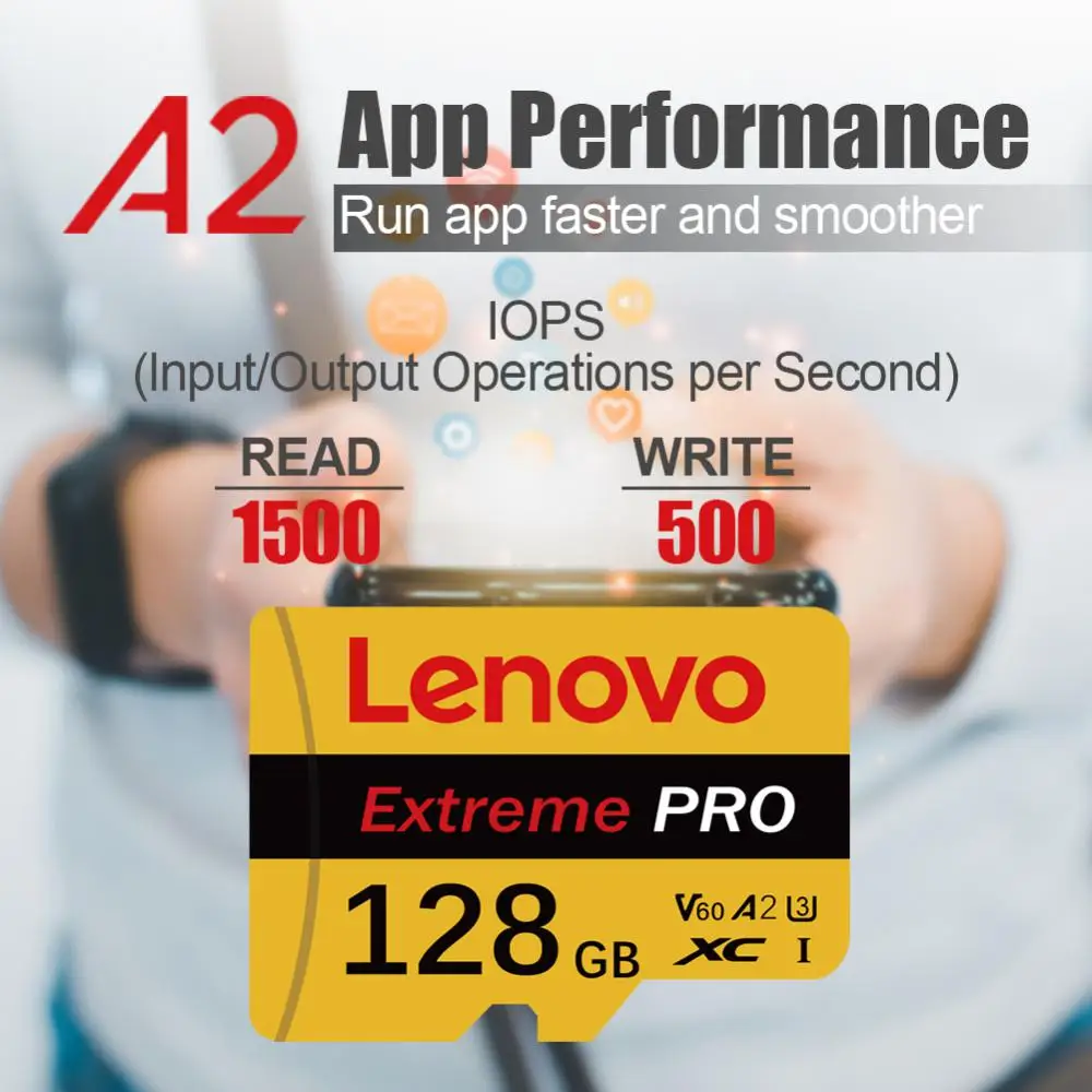 Фото Карта памяти Lenovo Micro TF SD, класс 10, 100% ГБ, 512 ГБ, 256 ГБ, до 128 Мб/с №5