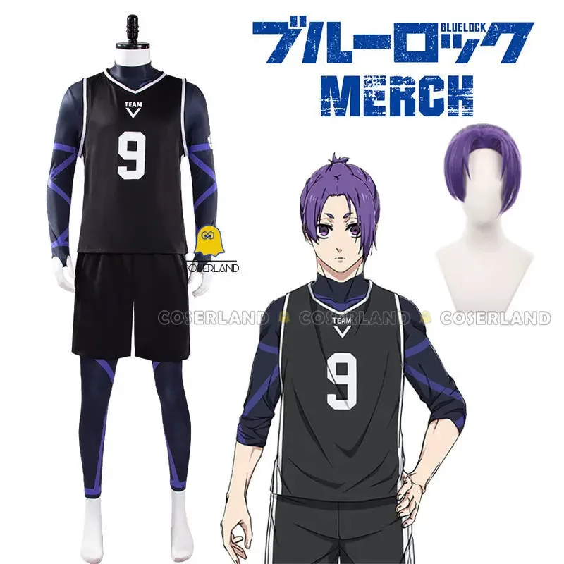 Фото CyAnime Blue Lock Nagi Seishiro Mikage Reo Косплей Костюм Парик Футбол Джерси Team V Спортивная одежда Isagi Yoichi Bachira Meguru Me №3