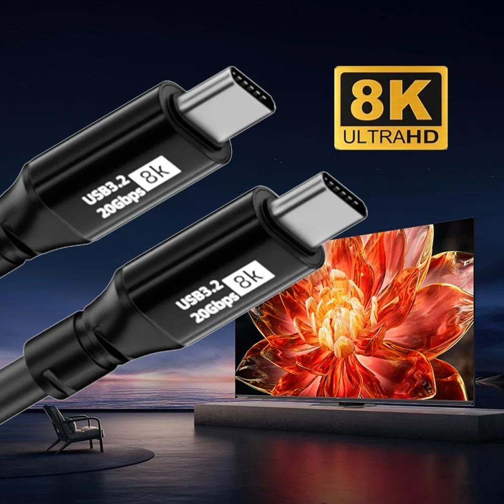 Фото Кабель USB 100 Gen2 типа C женский, штырь-штырь USB, 10 Гбит/с, Вт, кабель для передачи данных и видео с Электронным Маркером для ноутбука и телефона №5