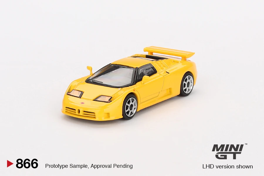 Литая под давлением модель автомобиля MINIGT 1:64 EB110 Super Sport Giallo Yellow