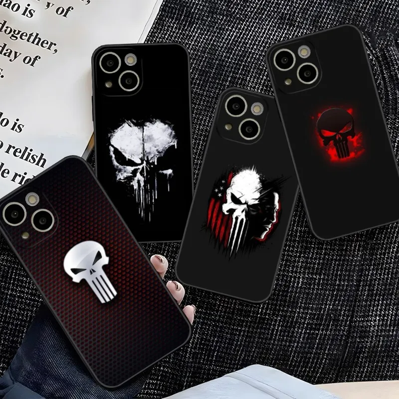 Чехол для телефона с карателем Marvel для 14 Pro Max для Apple Iphone 15 13 14 12 Mini 11 Xr X Xs Pro Max 8 6s 7 6 Plus, задняя крышка