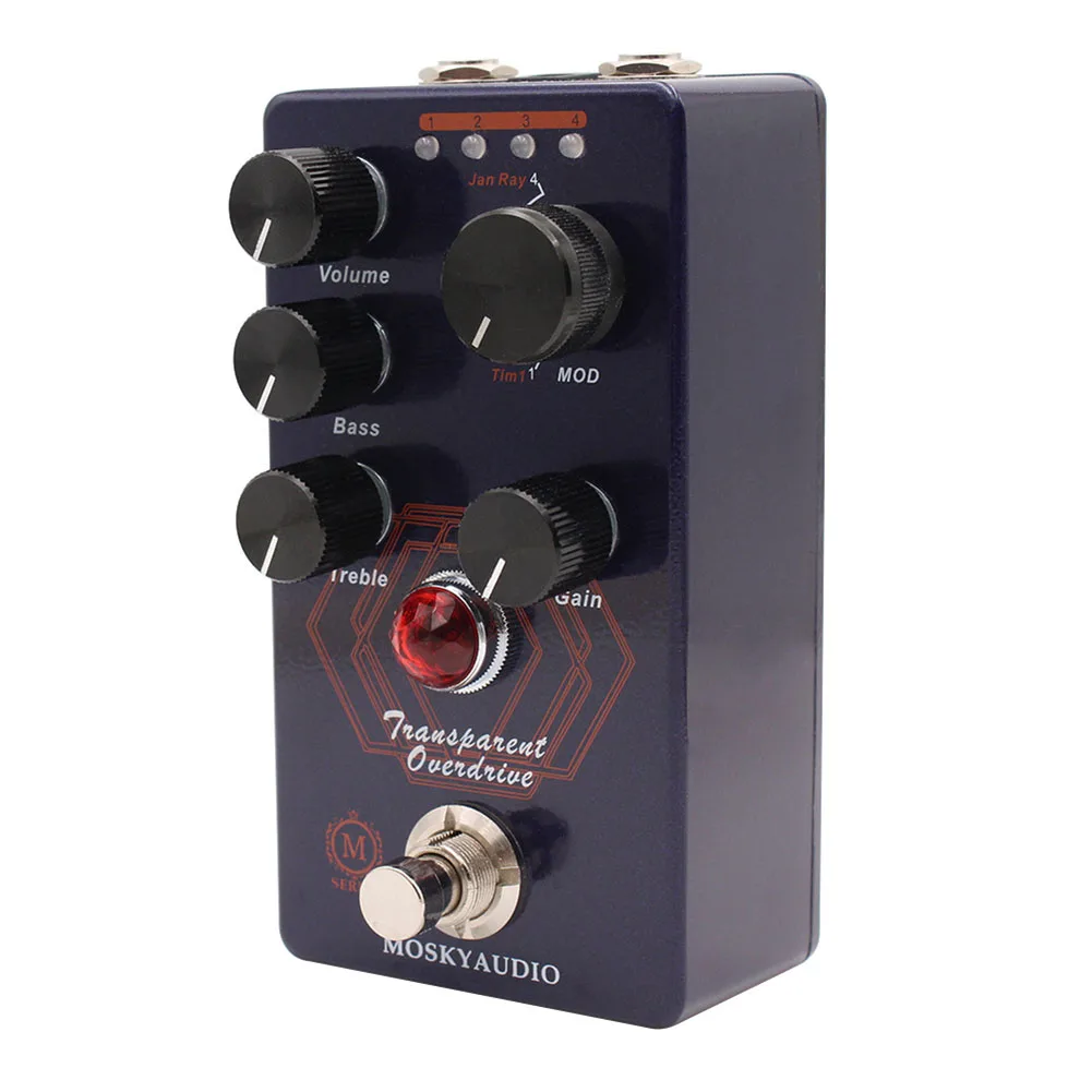 Прозрачная педаль для электрогитары Mosky Overdrive, запчасти для гитары, 4-режимная кнопка, педали для гитары, запчасти для музыкальных инструментов (art.: 3920c2be06a9e) - 3920c2be06a9e