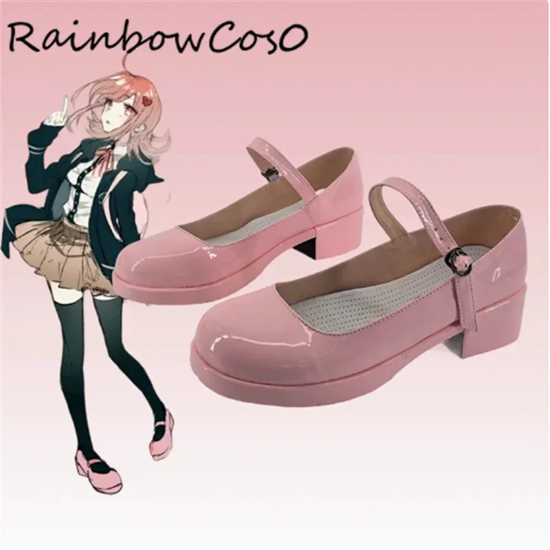 Nanami Chiaki Danganronpa Обувь для косплея Сапоги Игра Аниме Вечеринка Хэллоуин RainbowCos0 W5005