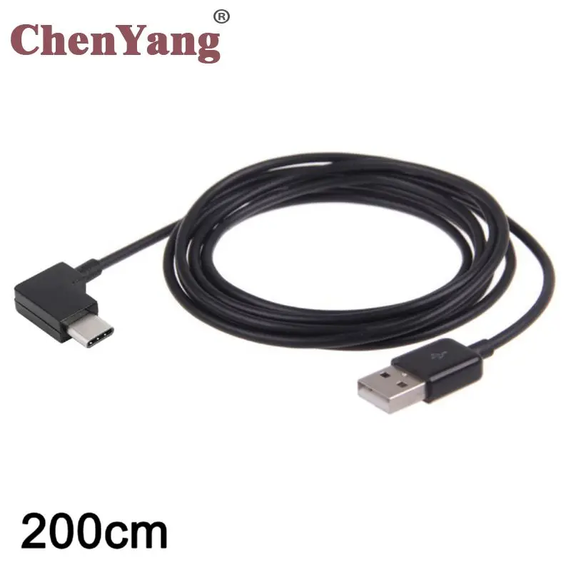 CY Xiwai USB 2.0 «папа» на 90 градусов под прямым углом кабель USB 3.1 типа C «папа» USB-C для планшетов и мобильных телефонов 2 м
