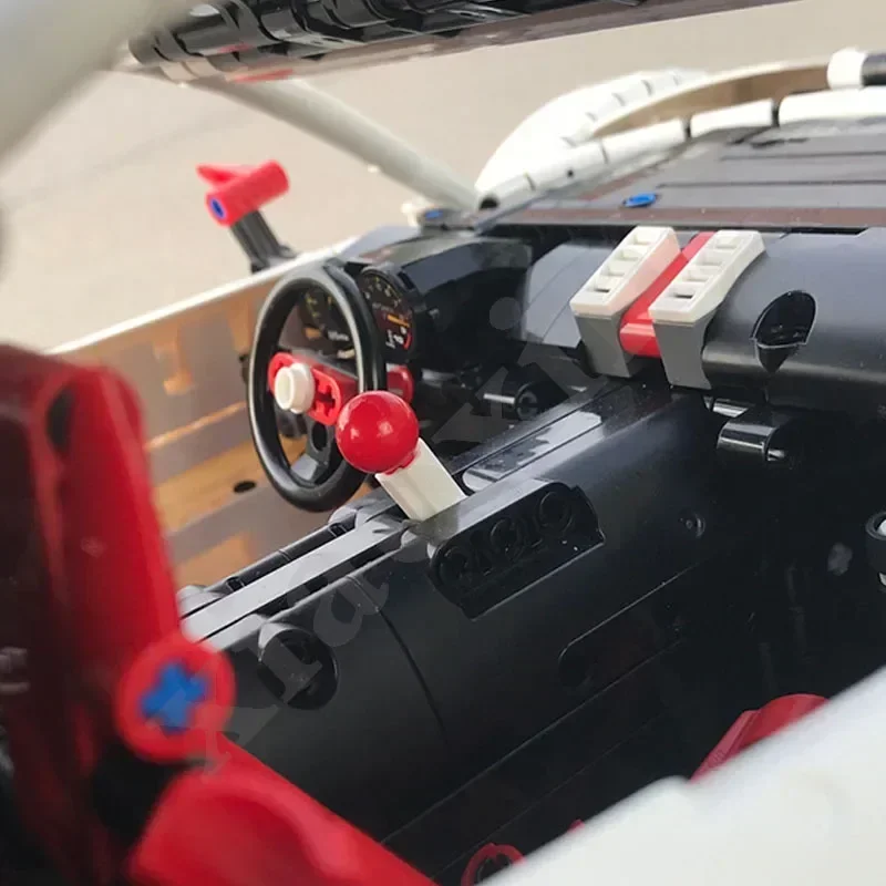 Фото MOC10858 NSX GT суперкар электрический RC DIY гоночный автомобиль строительные блоки для взрослых MOC строительные блоки подарки на день рождения рождественские подарки №4
