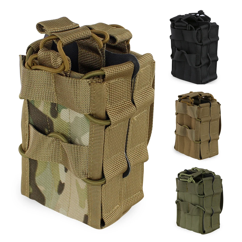1000D тактический подсумок Molle с двойным открытым верхом для магазинов M4 M14 M16 AR15 G36, сумка для журналов, уличные охотничьи винтовки, сумки для магазинов