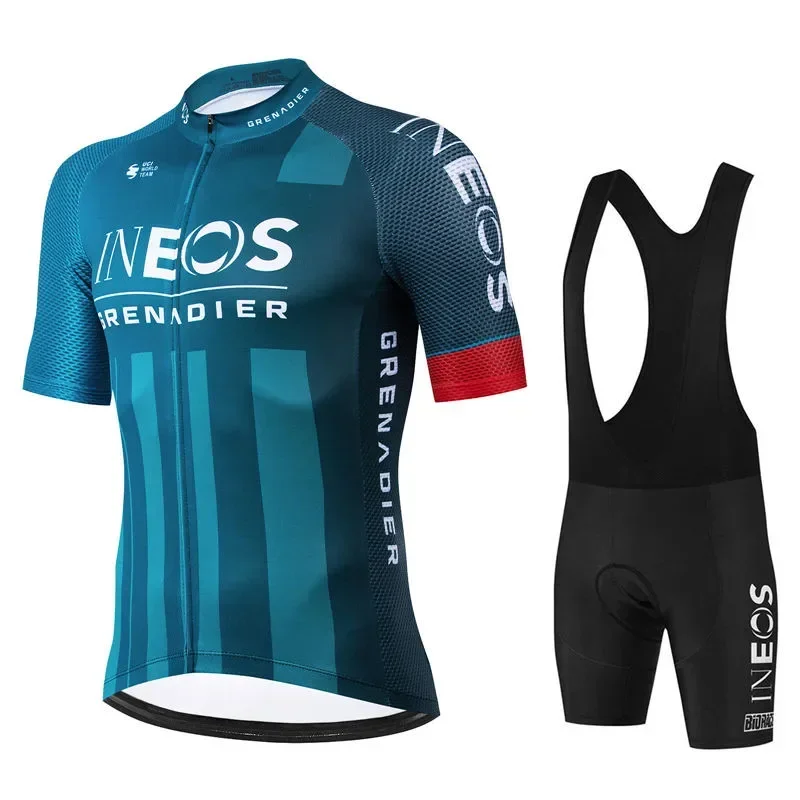 Ineos Summer Pro Team Комплект велосипедного трикотажа Одежда для велосипеда Ropa Ciclismo Одежда для велосипеда Мужская короткая Ciclismo Майо-кюлоты