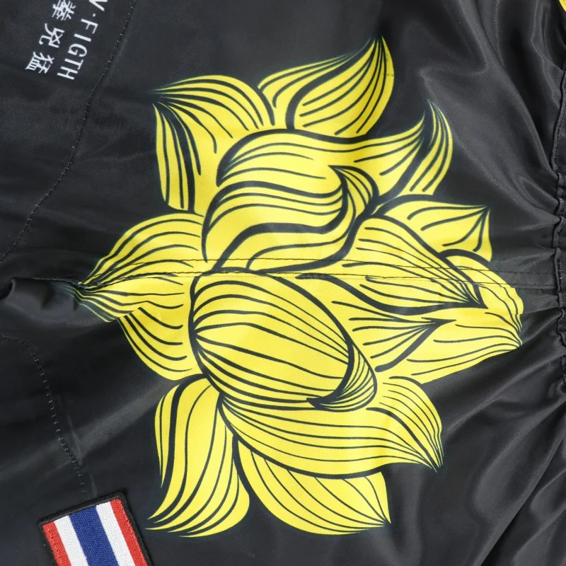 Фото Шорты Muay Thai Lotus для смешанных боевых искусств, тренировочные дышащие быстросохнущие, для фитнеса и бега №2