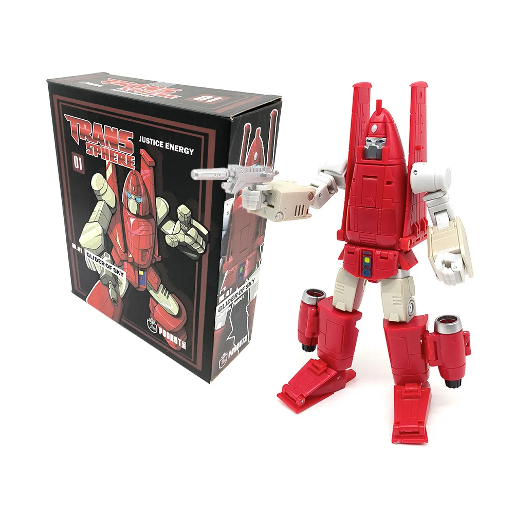 В наличии PocketToys Transforming Toys PTM-01 PTM01 Powerglide G1 Анимированная версия Малая масштабная модель робота Фигурка KO