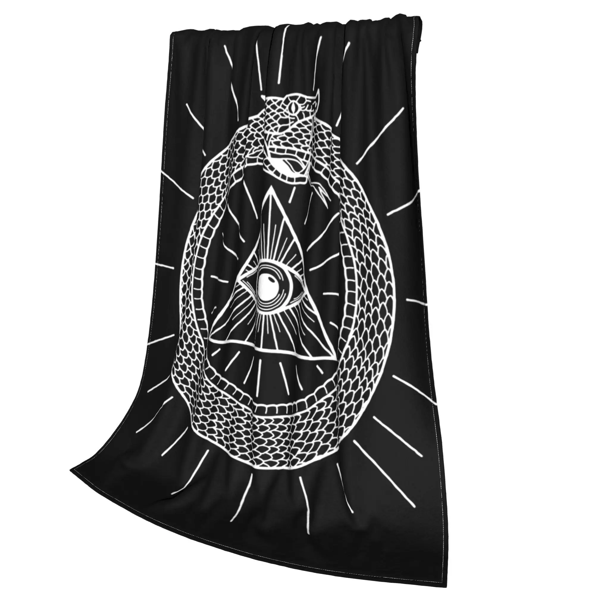 Фото Всевидящий глаз soteric Of Ouroboros, одеяло со змеей, легкое флисовое одеяло для дивана, постельные принадлежности, покрывало, одеяло №4