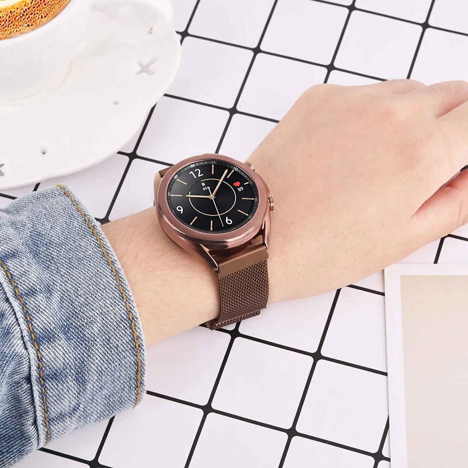 Фото Ремешок для часов 20 мм 22 мм для Amazfit bip 6/5/Balance/GTS/4/mini/2/2e/3/GTR/4/2/3 Pro, браслет с миланской петлей huawei gt 5 4 3 2, ремешок №2