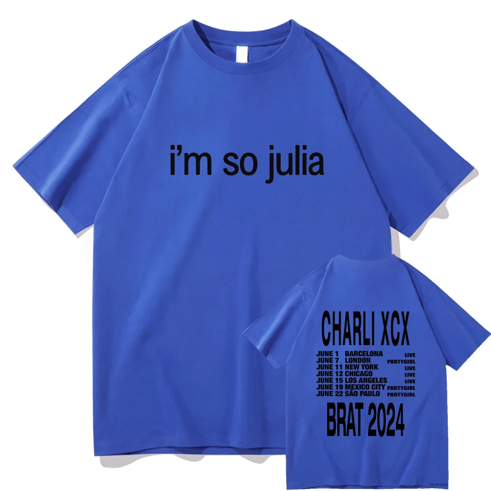 Футболка с надписью I'm So Julie, футболка Charli XCX Brat альбом 2024, футболка, графическая одежда для женщин и мужчин, уличная одежда унисекс из мягкого хлопка (art.: 3920c7f4d40e2) - 3920c7f4d40e2