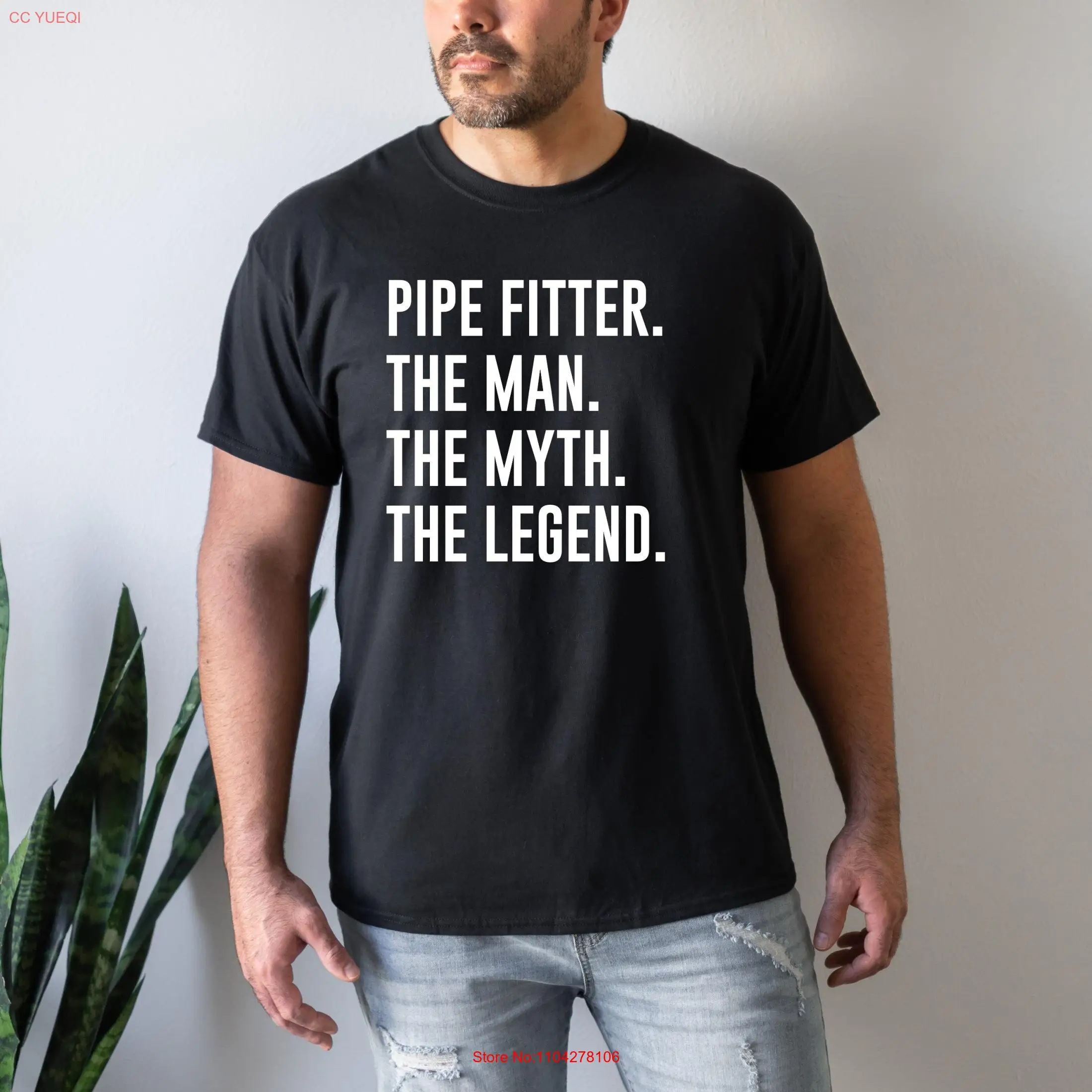 Футболка Pipe Fitter Funny Fit для мужчин и него с длинными или короткими рукавами