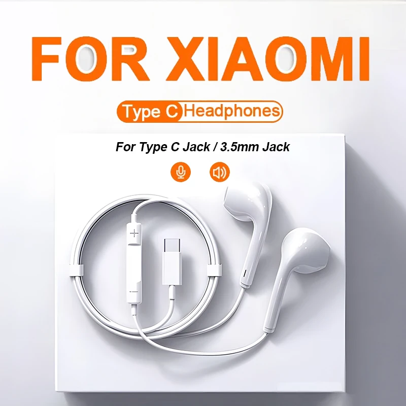 Оригинальные наушники для Xiaomi Mi 10 11 12 13 14, проводные наушники-вкладыши с поддержкой Bluetooth 3,5 мм, аксессуары для Redmi Note 9 Samsung S24