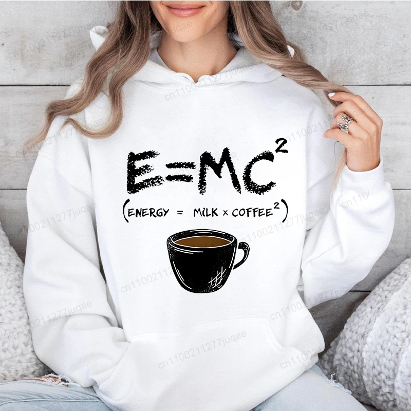 Фото Energy Equals Milk Times квадратный кофейный принт женские толстовки с капюшоном теплая флисовая толстовка с капюшоном мягкая толстовка уличный повседневный пуловер одежда №5