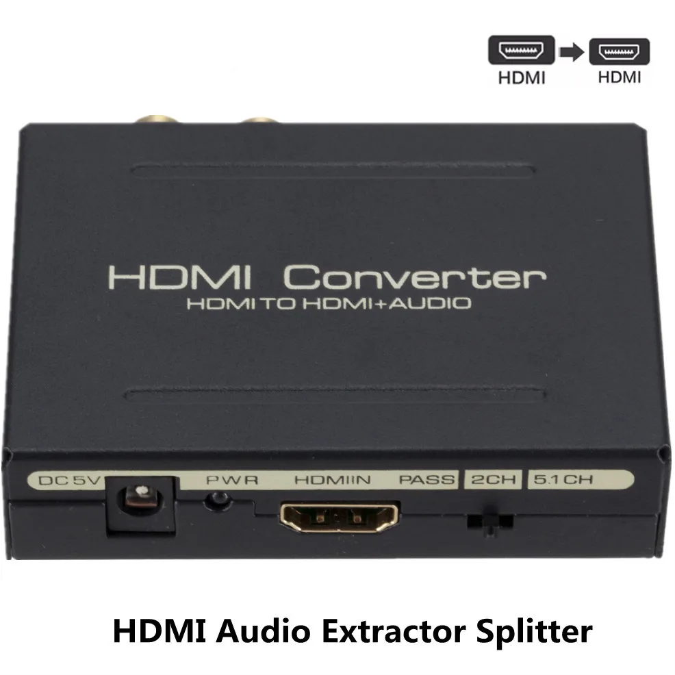 HDMI-совместимый аудио экстрактор 5.1ch 2.0ch стереоэкстрактор преобразователь Оптический TOSLINK SPDIF + L/R аудио сплиттер адаптер