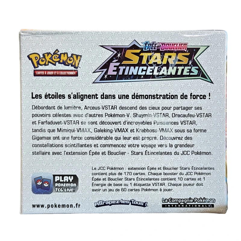 Фото Французская версия Pokemon Booster Box TCG Коллекционная карточная игра Игрушки Меч и щит Блестящие звезды №2