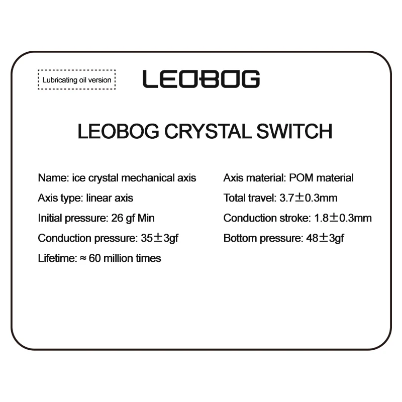 Фото Переключатели LEOBOG с ледяными кристаллами, 100 шт., 5-контактный линейный переключатель, совместимый с механической клавиатурой MX №3