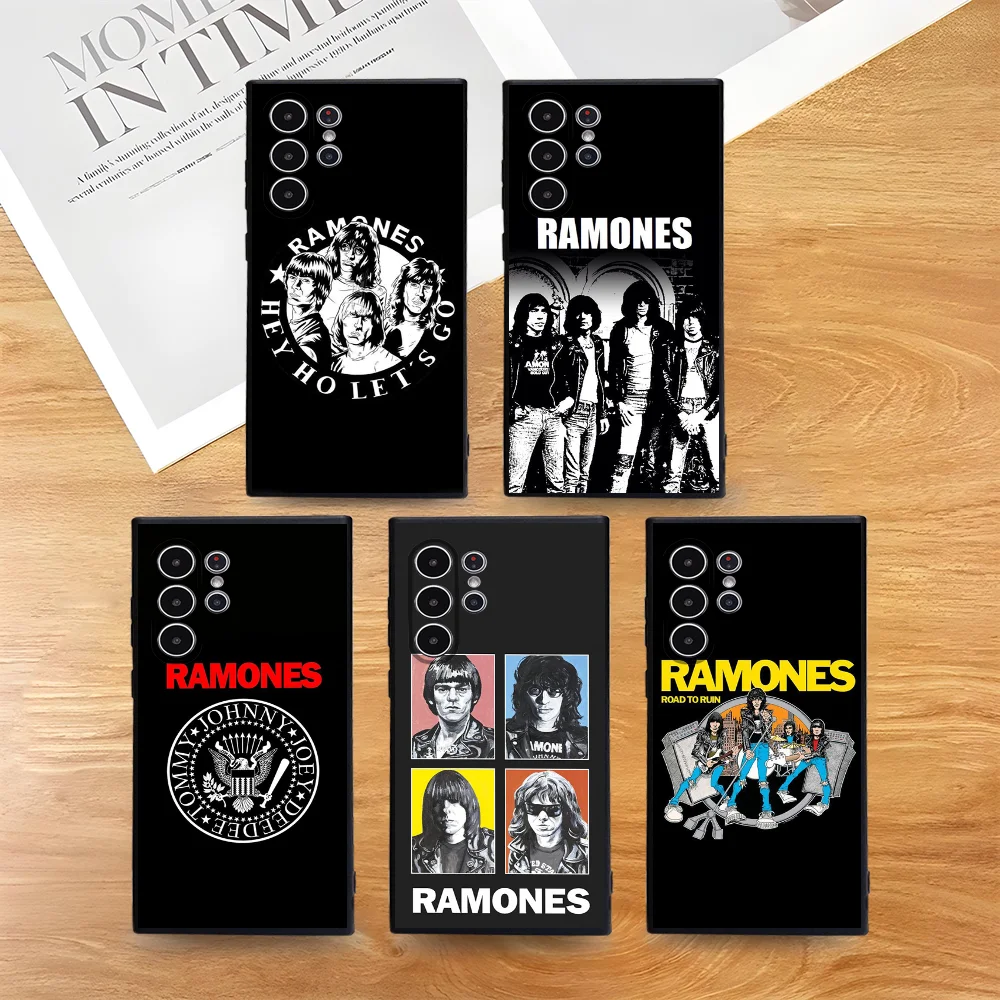 Чехол для телефона Rock Band R-RamoneS для Samsung Galaxy S25 S24 S22 S23 Ultra S21 S20 Plus 5G, матовый нескользящий полный чехол
