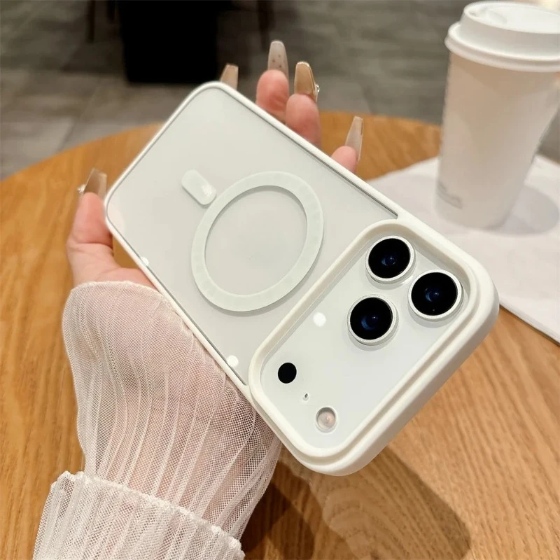 Прозрачный чехол для телефона Macaron для iPhone 17, магнитный противоударный дизайн, тонкий профиль, устойчивость к пожелнию, беспроводная зарядка (art.: 3920d2334e50f) - 3920d2334e50f