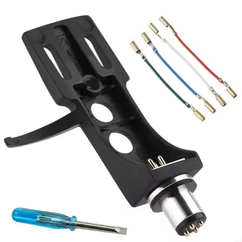 Фото Классический 4PIN Turntable Cartridge Mount Mount Headshell Phono Cartridge Держатель металл №4