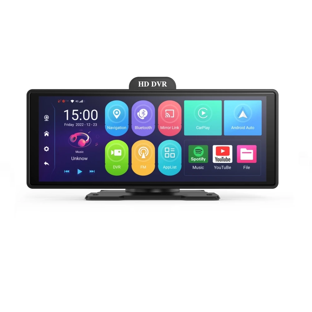 10 дюймов 10 дюймов 2ch двойной объектив портативный Carplay Pantalla Android авто Apple беспроводной экран зеркало автомобильный монитор видеорегистратор 2K видеорегистратор