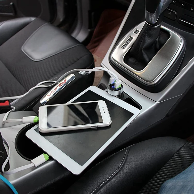 Фото 2 шт., автомобильное зарядное устройство с двумя USB-портами, 4,8 А №2