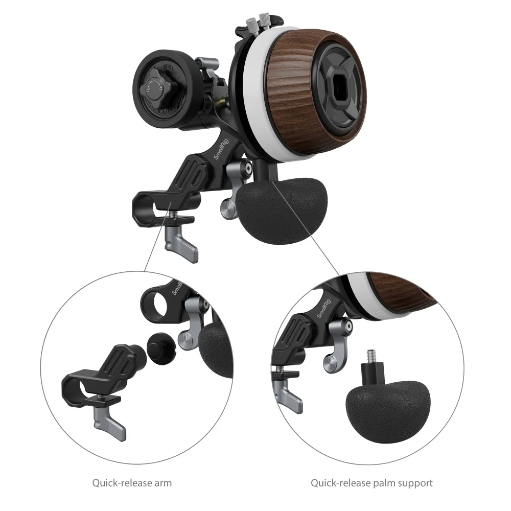SmallRig F60 Follow Focus для DSLR и беззеркальных объективов камеры с демпфирующей конструкцией, переключателем впередназад и остановками AB -3850 (art.: 3920cbcc9956e) - 3920cbcc9956e