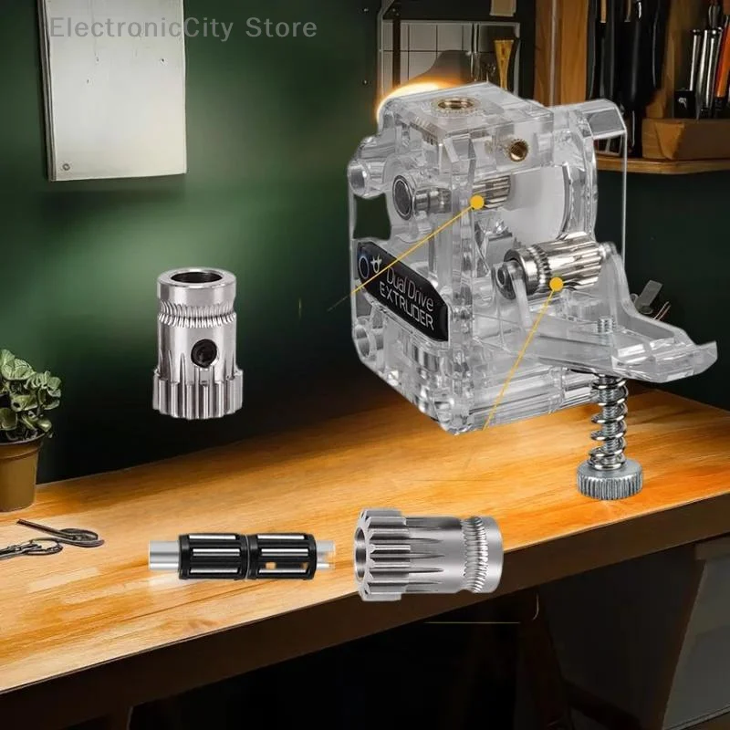 Обновите свой 3D-принтер Prusa i3 с помощью нашего комплекта шестерен с двойным приводом из закаленной стали для экструдера BMG, бонусных деталей экструдера Боудена